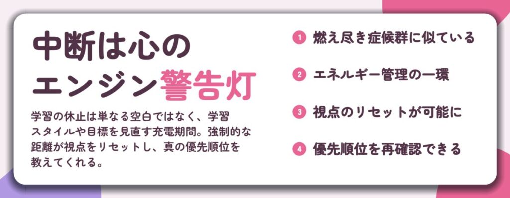 中断は心の エンジン警告灯