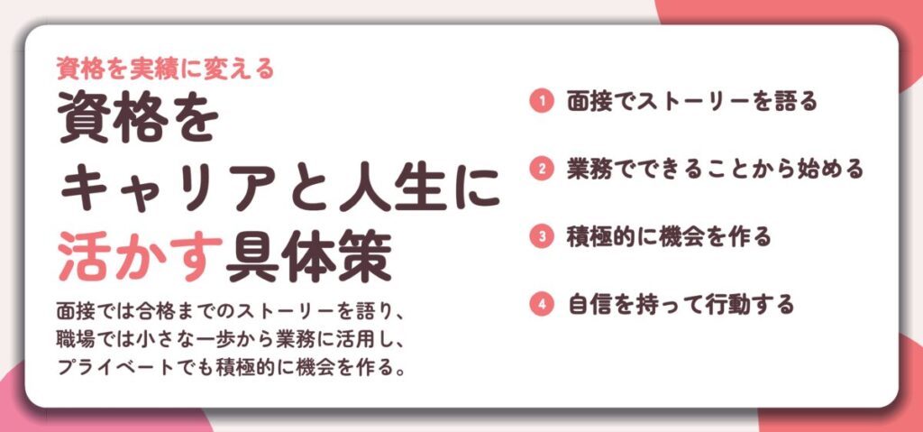 資格を キャリアと人生に 活かす具体策