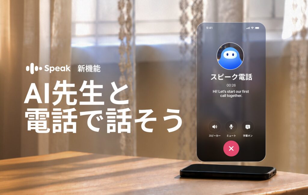 AI英会話「スピーク」が「スピーク電話」を提供開始、記憶するAI先生と自由に会話できる新機能